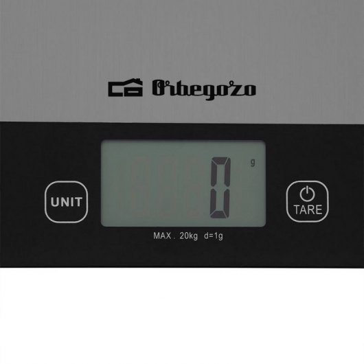 Orbegozo PC 2026 Báscula de Cocina 20Kg Acero Inoxidable