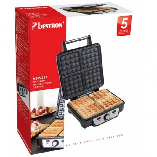Bestron ASW281 Gofrera 1100W Acero Inoxidable