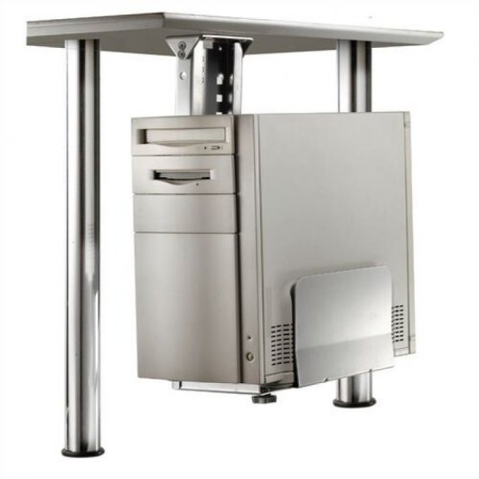 Roline Soporte para CPU Bajo Mesa Plata