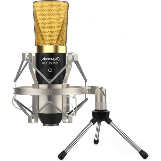 Audibax Berlin 1800 Gold Pack Micrófono Estudio Gran Diafragma