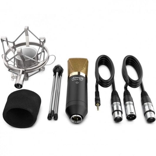 Audibax Berlin 1800 Gold Pack Micrófono Estudio Gran Diafragma
