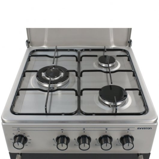 Infiniton CC54IXG Cocina de Gas Natural/Butano 3 Zonas + Horno Acero Inoxidable
