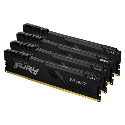 Kingston Technology FURY 16GB 3200MT/s DDR4 CL16 DIMM (Kit da 4) Beast Black