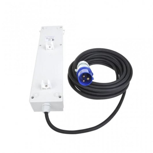 ProPlus Cable Extensión de Alimentación 3xSchuko 10m Negro