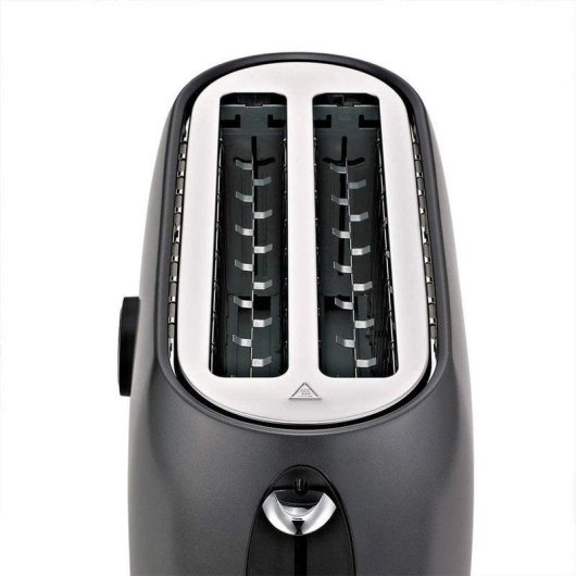 Broodrooster Haeger Future Plus TO-14D.013A 2 Brede Sleuven 1400 W 6 Bruiningsstanden Ontdooien Opwarmen Kruimellade Zwart