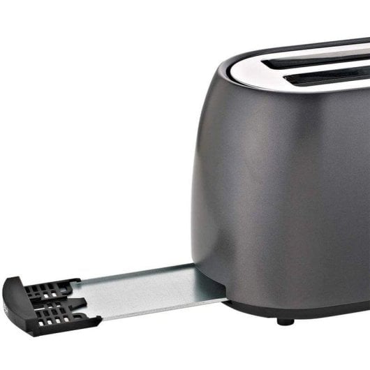 Broodrooster Haeger Future Plus TO-14D.013A 2 Brede Sleuven 1400 W 6 Bruiningsstanden Ontdooien Opwarmen Kruimellade Zwart