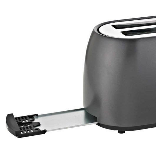 Broodrooster Haeger Future Plus TO-14D.013A 2 Brede Sleuven 1400 W 6 Bruiningsstanden Ontdooien Opwarmen Kruimellade Zwart