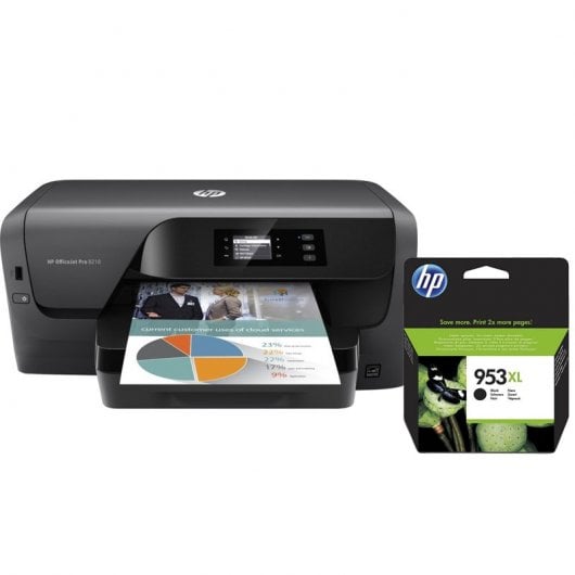 HP Officejet Pro 8210 Impresora Color WiFi Duplex + Cartucho Original 953XL Negro Alta Capacidad