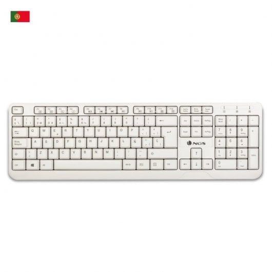 NGS Spike, QWERTY, PT tastiera USB Portoghese Bianco