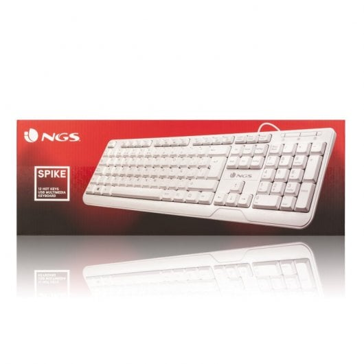 NGS Spike, QWERTY, PT tastiera USB Portoghese Bianco