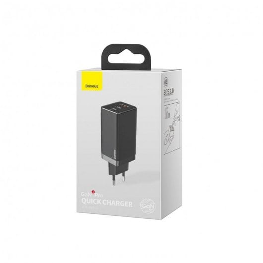 Baseus Carregador de Carga Rápida 2x USB-C + USB 100W 1m Preto