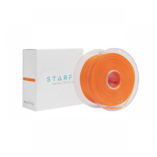 Starfil Bobina de Filamento PLA 1.75mm 1Kg Naranja Fluorescente