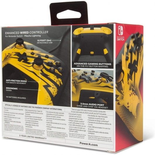 Alimentez une manette filaire Pokémon Pikachu Lightning pour Nintendo Switch