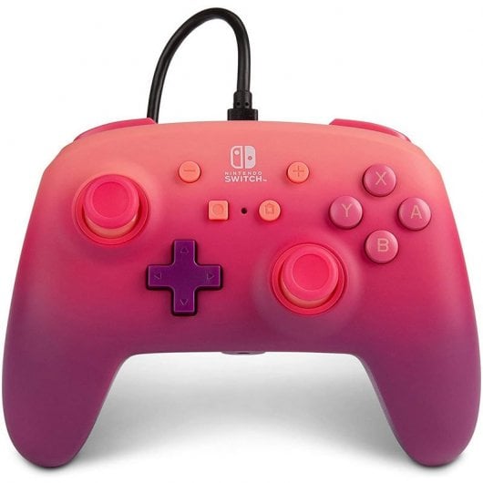 Alimenta un controller con cavo fucsia per Nintendo Switch