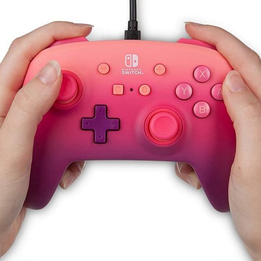 Power A Mando con Cable Fucsia para Nintendo Switch