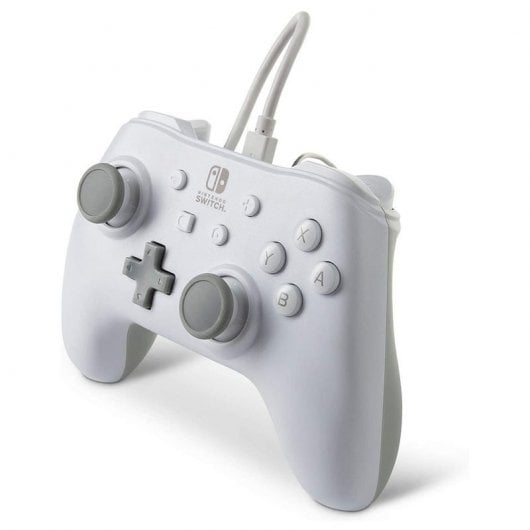 Alimenta un controller con cavo bianco opaco per Nintendo Switch