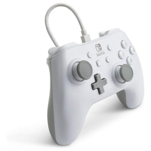 Power A Mando con Cable Blanco Mate para Nintendo Switch