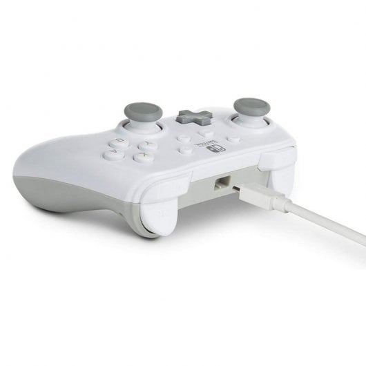 Alimenta un controller con cavo bianco opaco per Nintendo Switch