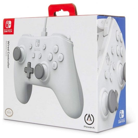 Power A Mando con Cable Blanco Mate para Nintendo Switch