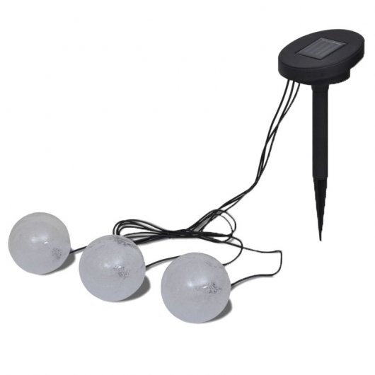 VidaXL Confezione da 3 Lampioni Solari LED Galleggianti per Piscina