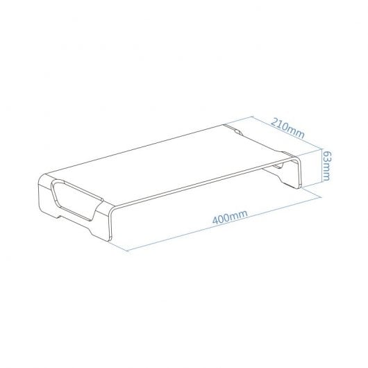 TooQ TQMR0004 Suporte Elevador para Monitor/Portátil Prateado
