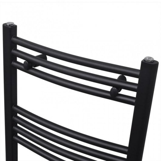 VidaXL Radiateur Sèche-Serviettes Incurvé 500x1160mm Noir