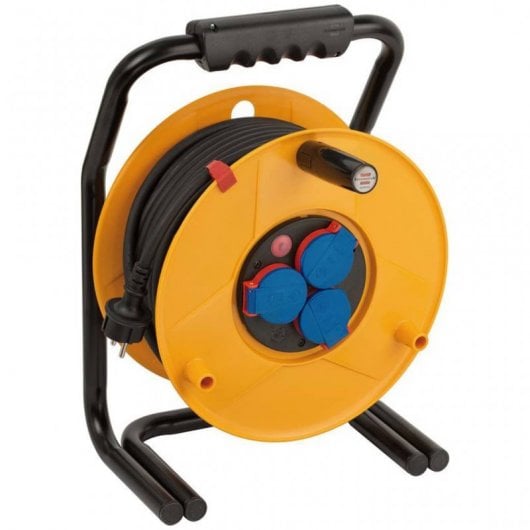 Brennenstuhl Brobusta Bretec H07RN-F 3G1.5 Enrollacables 3 Tomas 40m Amarillo