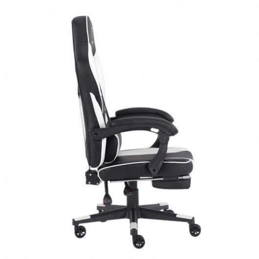 Tempest Pack F36-2 Silla Gaming con Reposapiés Negra/Blanca + Alfombra Circle of War