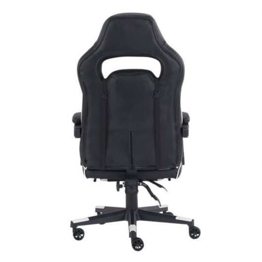 Tempest Pack F36-2 Silla Gaming con Reposapiés Negra/Blanca + Alfombra Circle of War