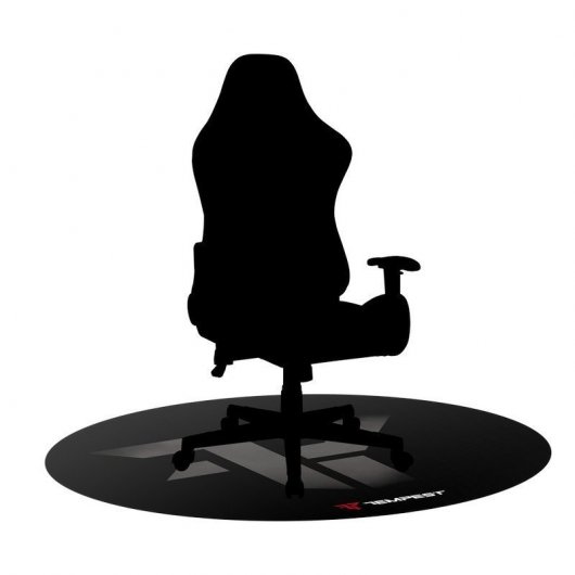 Tempest Pack F36-2 Silla Gaming con Reposapiés Negra/Blanca + Alfombra Circle of War