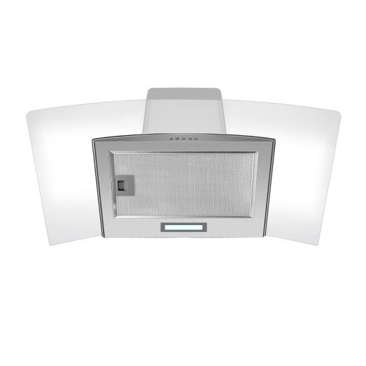 Amsta AMCV60X Campana Decorativa 60 cm Acero Inoxidable/Cristal