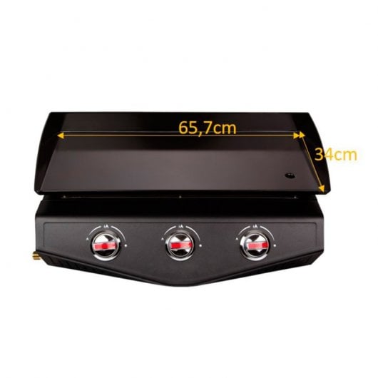 Amsta Plancha de Asar a Gas 3 Fuegos 7500W