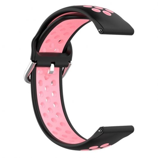 Cool cinturino in caucciù universale nero-rosa 20mm per Amazfit Bip/GTS/Bip Lite/Huawei/Samsung/Cool Oslo