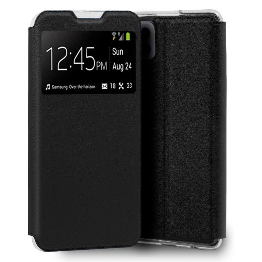 Coole schlichte schwarze Flip-Cover-Hülle für Samsung Galaxy A22 5G