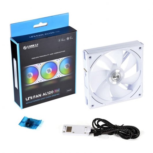 Ventola supplementare Lian-Li UNI Fan AL120 da 120 mm bianca