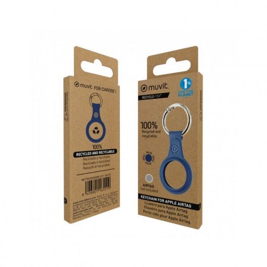 Muvit Universal Blue Schlüsselanhänger für Apple Airtag
