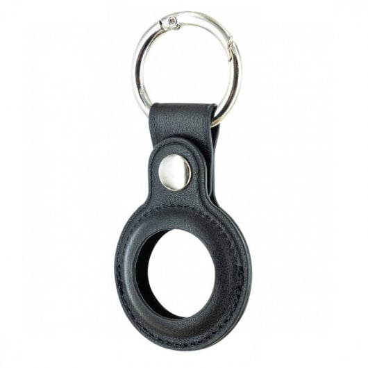 Muvit Llavero Universal de Piel Negro para Apple Airtag