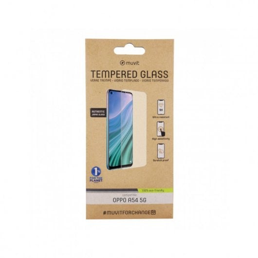 Muvit Protector Pantalla Cristal Templado Plano para Oppo A54 5G