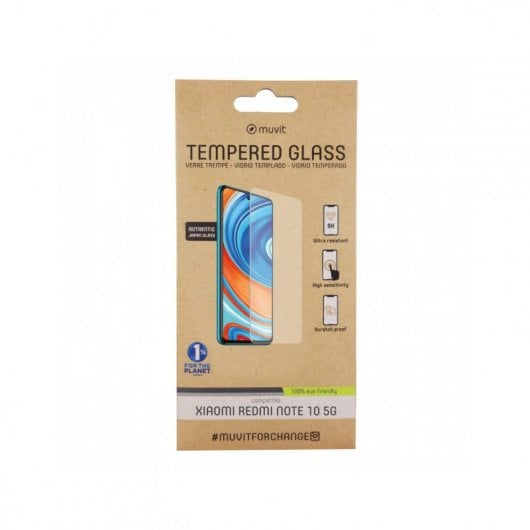 Muvit Protector Pantalla Cristal Templado Plano para Xiaomi Redmi Note 10 5G