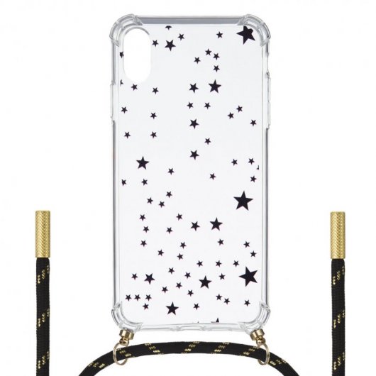Funda Silicona Colgante Estrellas para iPhone XS