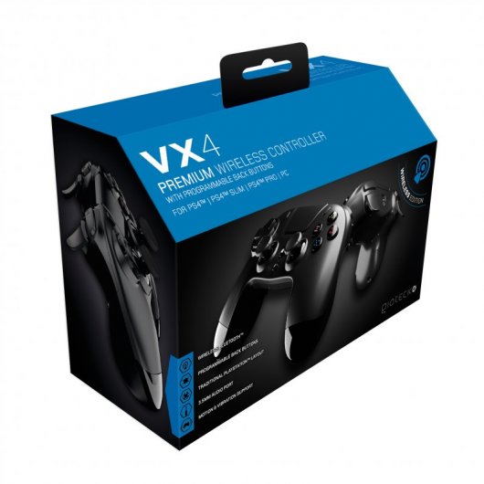 Gioteck VX-4 Schwarzer kabelloser Controller für PS4 und PC