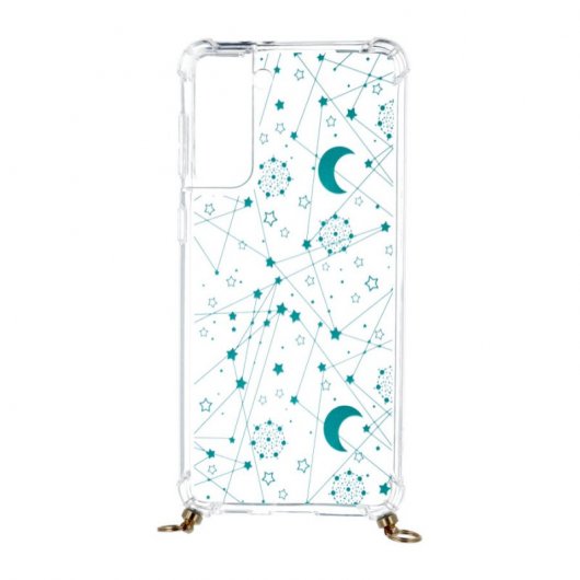 Funda Silicona Colgante Constelaciones Verdes para Samsung Galaxy S21