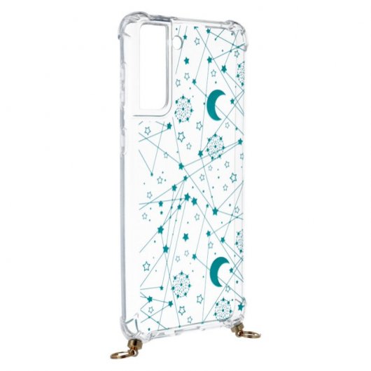 Funda Silicona Colgante Constelaciones Verdes para Samsung Galaxy S21