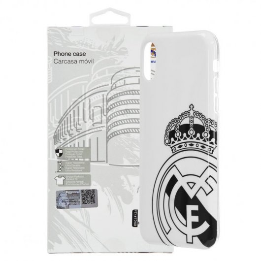 Funda Oficial Real Madrid Escudo Gris para iPhone X