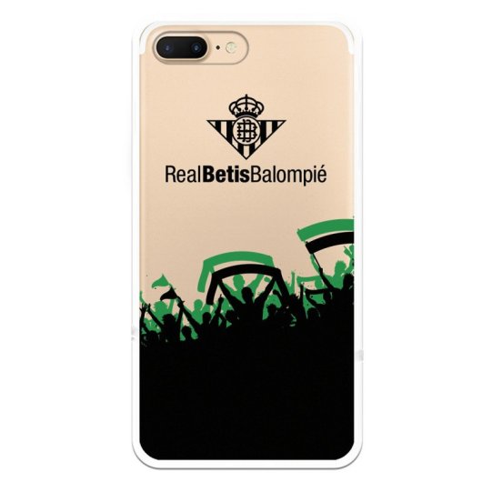 Funda Licencia Oficial Real Betis Balompié Fondo Hinchada Bética Negro para iPhone 8 Plus