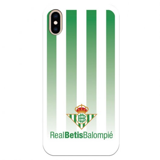 Custodia per iPhone X - XS del Real Betis Balompie Scudo Nero Sfondo