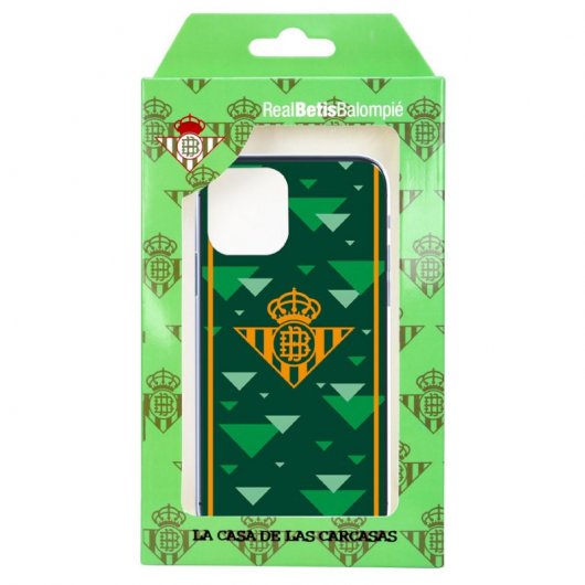 Funda Licencia Oficial Real Betis Balompié Escudo Amarillo Fondo Verde para iPhone 11 Pro