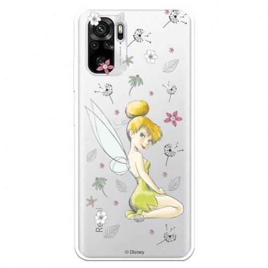Funda Oficial de Disney Campanilla Silueta Transparente Peter Pan para Xiaomi Redmi Note 10
