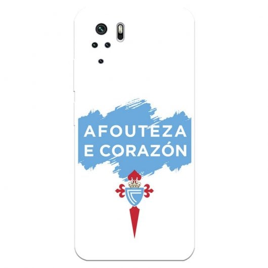 Funda Licencia Oficial RC Celta Afouteza E Corazón para Xiaomi Redmi Note 10