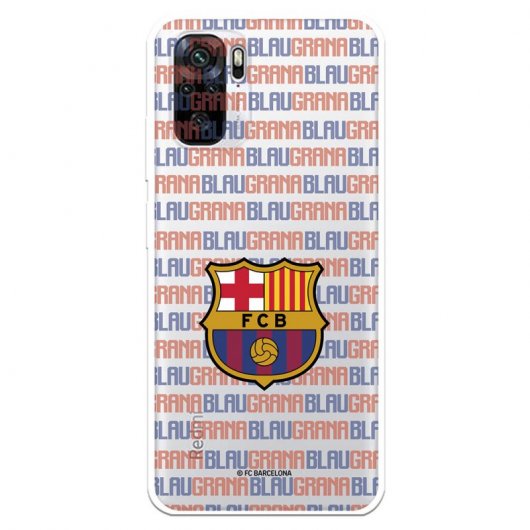 Funda Licencia Oficial FC Barcelona Escudo Fondo Blaugrana para Xiaomi Redmi Note 10